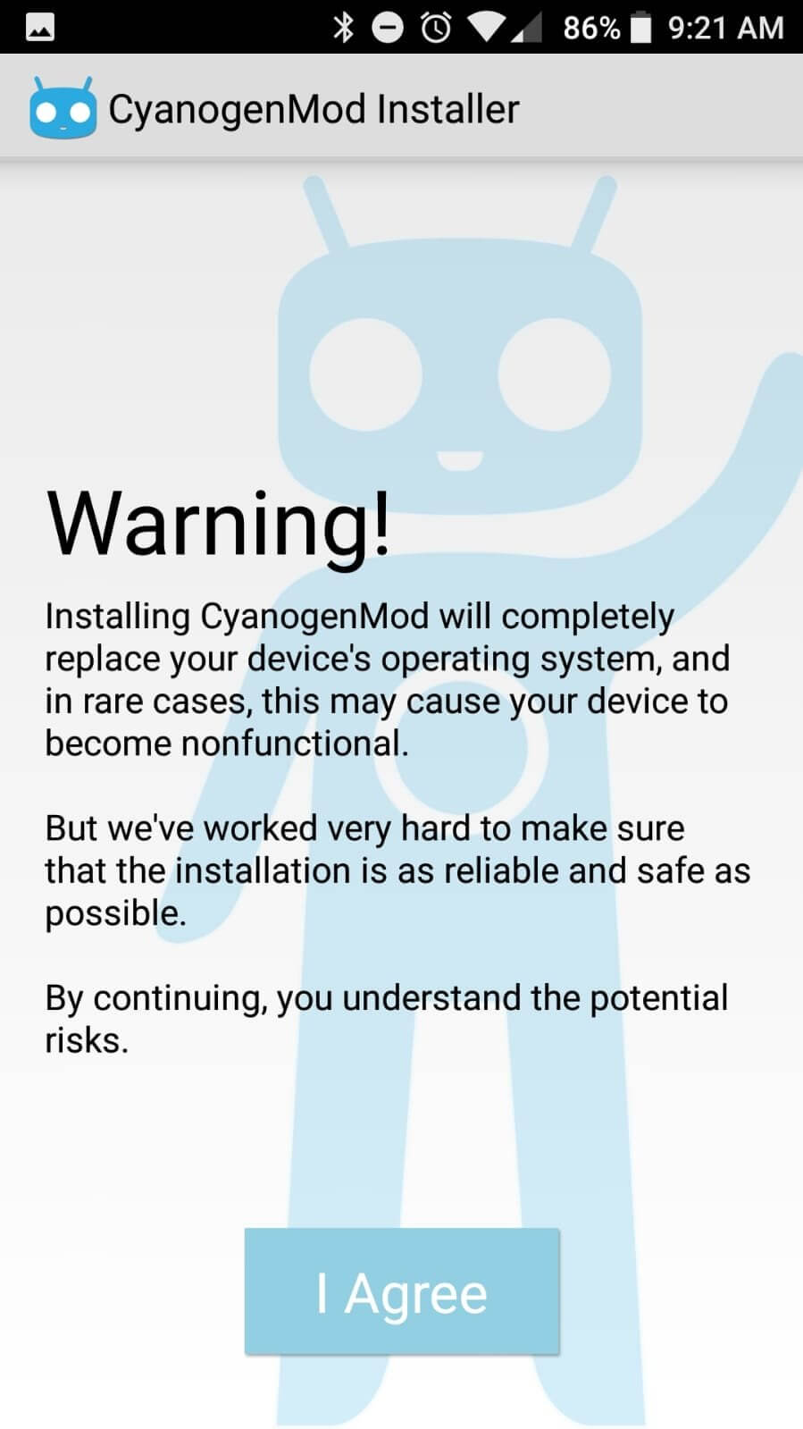 Screenshot CyanogenMod Installer APK 1.0.1.4